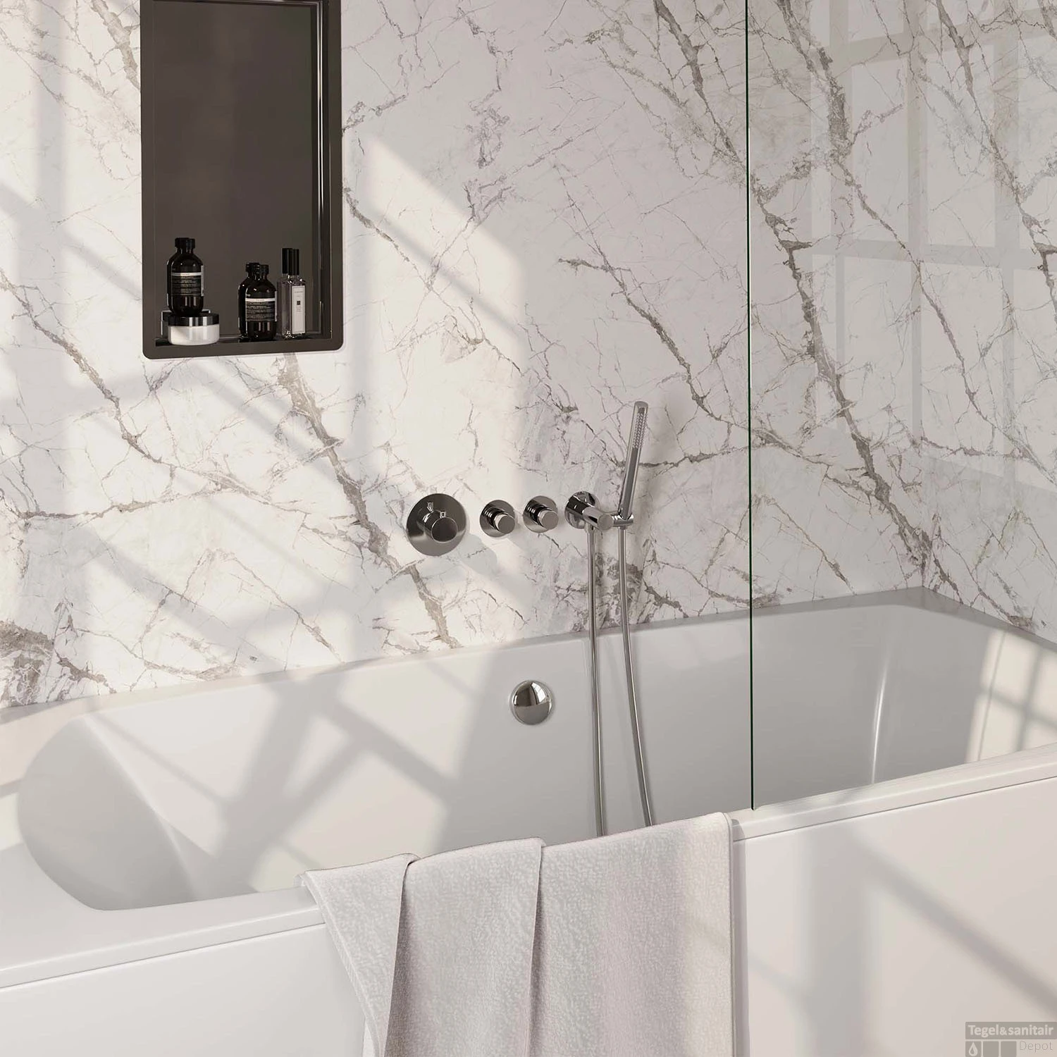 Inbouwthermostaatset Brauer Chrome Incl Staafhanddouche En Badafvoer Chroom 3 Inbouwthermostaatset Brauer Chrome Incl Staafhanddouche En Badafvoer Chroom