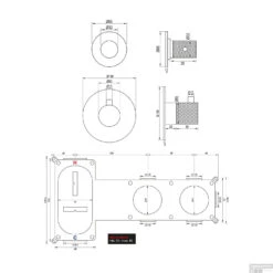 Inbouwthermostaatset Brauer Copper Carving Incl Staafhanddouche En Badafvoer Geborsteld Koper -Badkamermeubels inbouwthermostaatset brauer copper carving incl staafhanddouche en badafvoer geborsteld koper tec1
