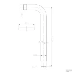 Inbouwthermostaatset Wiesbaden Caral Rond 30cm Muuruitloop Geborsteld RVS PVD Coating -Badkamermeubels inbouwthermostaatset wiesbaden caral rond muur geborsteld rvs tech 1