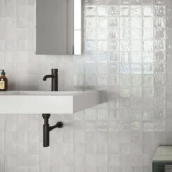 Wandtegel Zellige Grey 10x10 Cm Glans Licht Grijs (doosinhoud 0.8 M2) -Badkamermeubels jb11535 4 2