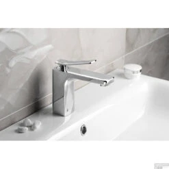 Wastafelmengkraan Sapho Jumper 1-Hendel Uitloop Recht 17.2 Cm Chroom -Badkamermeubels jm002 wastafelmengkraan sapho jumper 1 hendel uitloop recht 17.2 cm chroom 2
