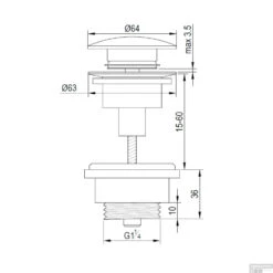 Klikwaste Brauer Afvoerplug Fine Stone Binnenwerk 5/4 Mat Wit 9 Klikwaste Brauer Afvoerplug Fine Stone Binnenwerk 5/4 Mat Wit -Badkamermeubels klikwaste brauer afvoerplug fine stone binnenwerk mat wit tech