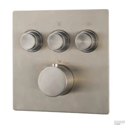 Afbouwdeel Inbouwthermostaat Wiesbaden Caral Klik Pro 3-weg Geborsteld Staal