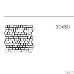 Mozaïek Kronos Le Reverse Broke Antique Nuit Mat 30x30 Cm (doosinhoud 0.54m2) -Badkamermeubels kronos broke 30x30 mozaiek 1 1 1