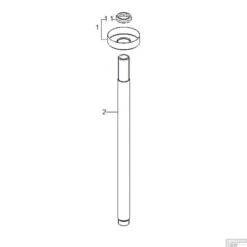 Luxe Douche-Arm Wiesbaden Rond Plafondbevestiging 30 Cm Geborsteld Messing Goud -Badkamermeubels luxe douche arm wiesbaden plafondbevestiging 30 cm messing tech1