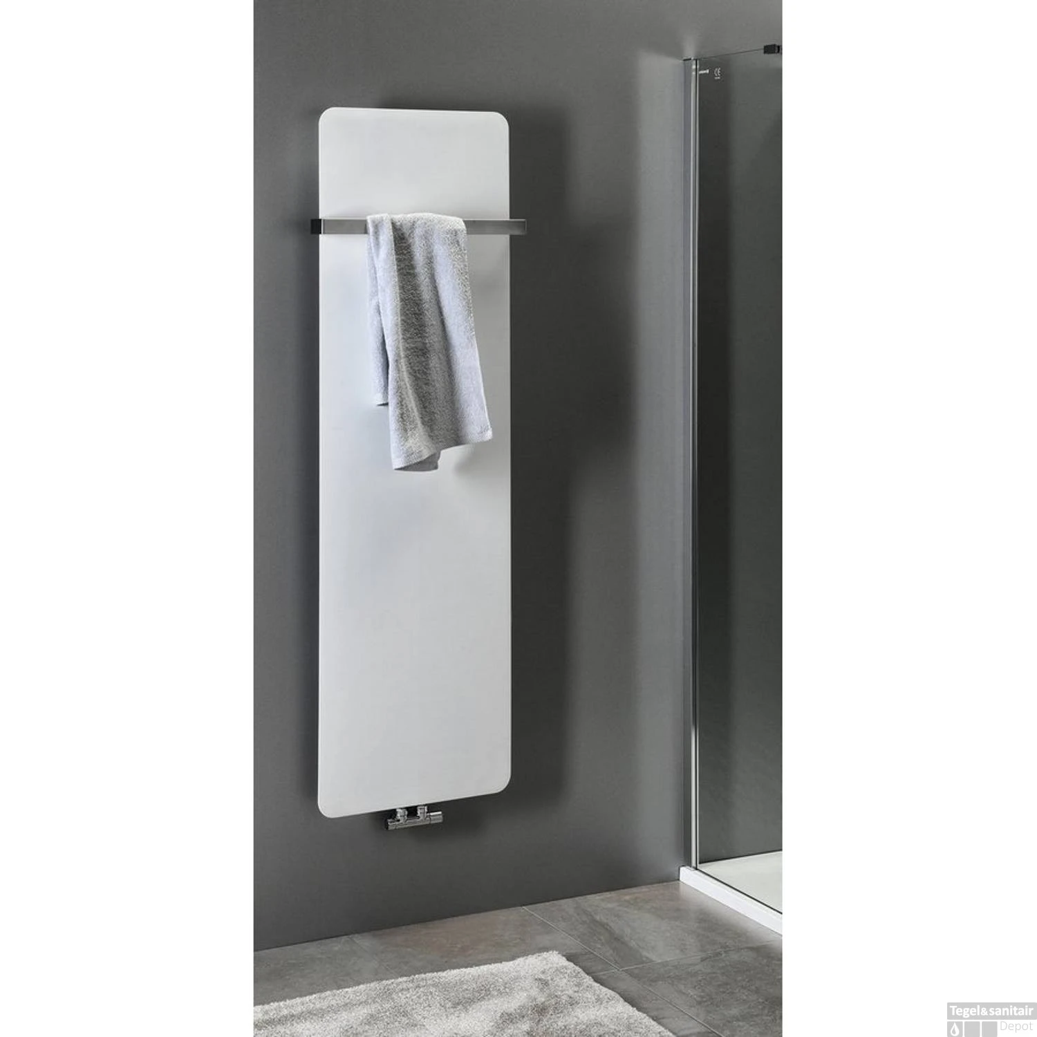 Designradiator Sapho Tabella 49x159 Cm 734W Mat Wit 4 Designradiator Sapho Tabella 49x159 Cm 734W Mat Wit - Afbeelding 2