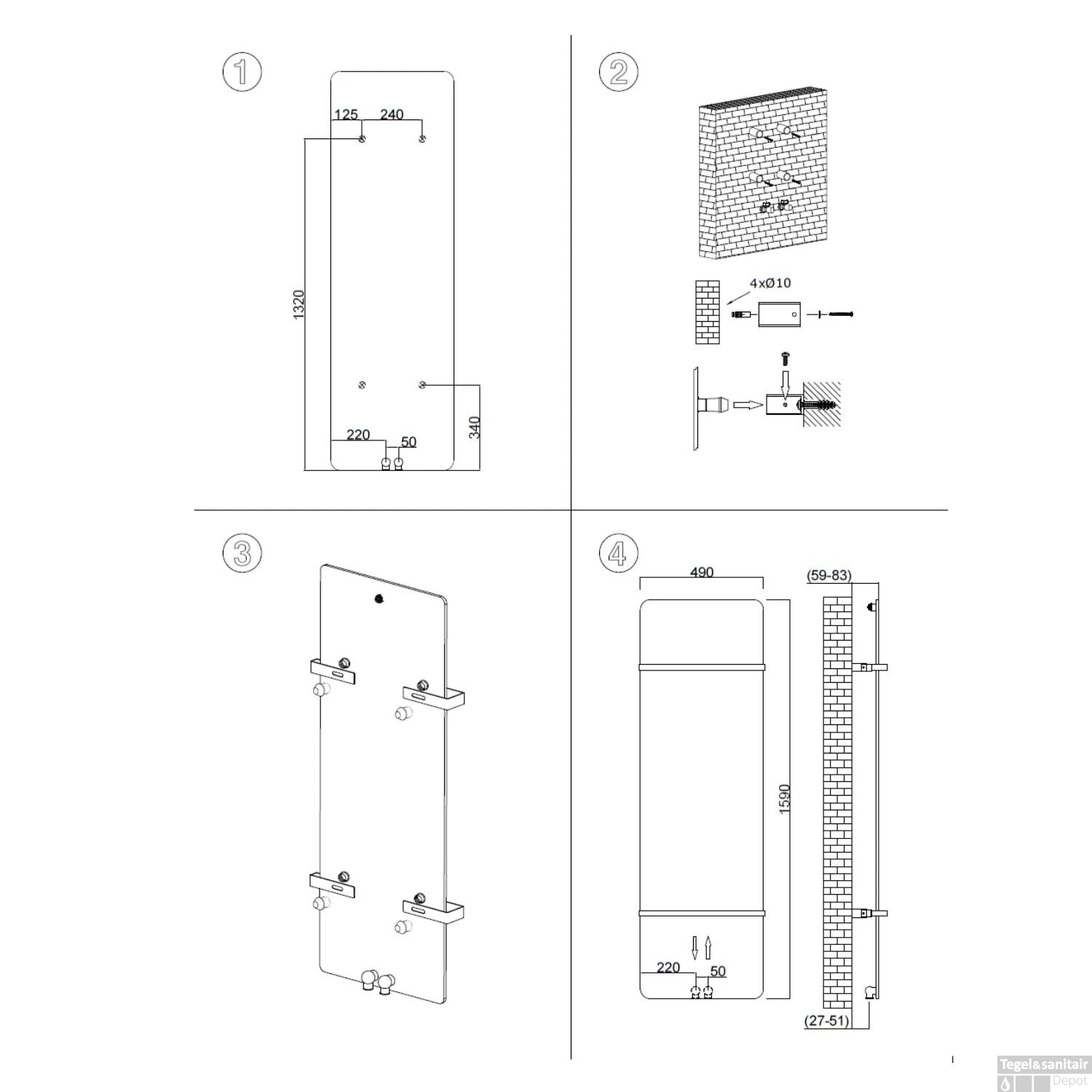 Designradiator Sapho Tabella 49x159 Cm 734W Mat Wit 10 Designradiator Sapho Tabella 49x159 Cm 734W Mat Wit - Afbeelding 8