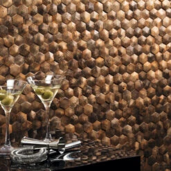 Mozaiek Tegels Dune Corten Hexagon 26x30.2 Cm Bruin (Prijs Per Matje)