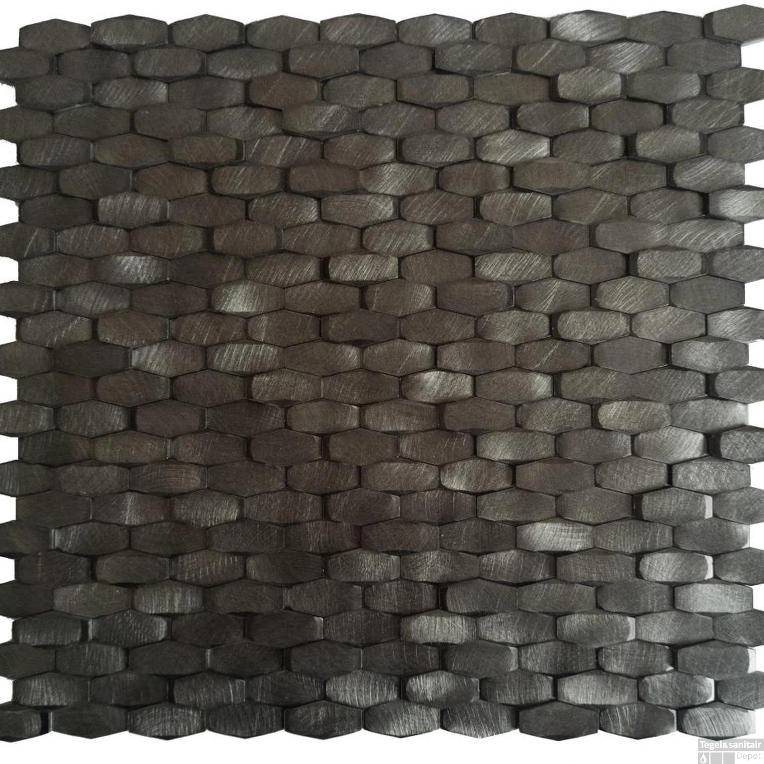 Mozaiek Tegels Dune Halley Hexagon 28.4x30 Cm Gunmetal (Prijs Per Matje)