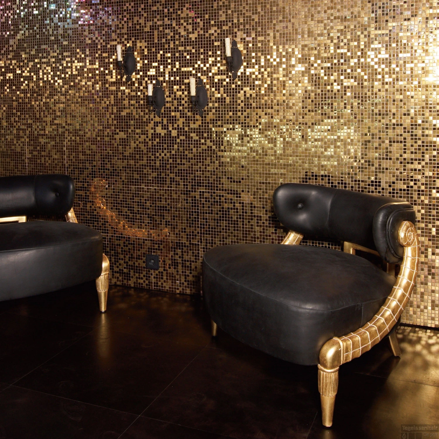 Mozaiek Tegels Dune Metalic Gold 30.1x30.1 Cm Goud (Prijs Per Matje) - Afbeelding 2