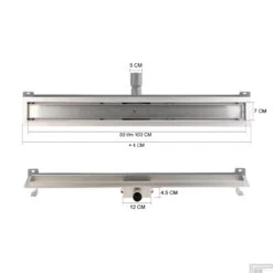 Mat Zwarte RVS Douchegoot Muurflens Met Uitneembaar Sifon Mat Zwart (alle Maten) 16 Mat Zwarte RVS Douchegoot Muurflens Met Uitneembaar Sifon Mat Zwart (alle Maten) -Badkamermeubels muur design rooster tech 1