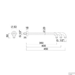 Muuruitloop Sanimex Giulini 35 Cm Rond Mat Zwart -Badkamermeubels muuruitloop sanimex giulini 35 cm rond mat zwart f1751 35no 1
