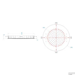 Hoofddouche LED It Rain Lagoo Nesso Multi Color LED Met Afstandsbediening 55 Cm RVS Geborsteld Koper PVD -Badkamermeubels n2241 tech 2 1