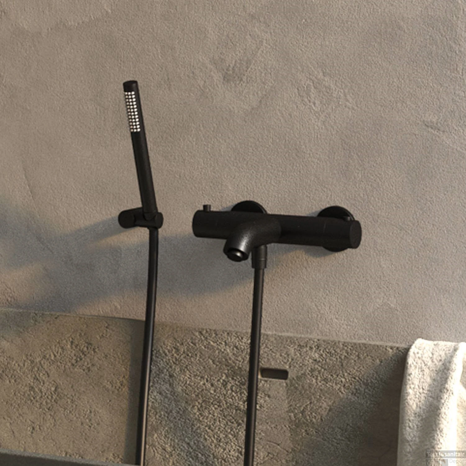 Opbouw Bad- En Douchekraan Brauer Black Thermostatisch Mat Zwart 5 Opbouw Bad- En Douchekraan Brauer Black Thermostatisch Mat Zwart - Afbeelding 3