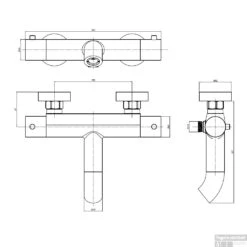 Opbouw Bad- En Douchekraan Brauer Black Thermostatisch Mat Zwart 9 Opbouw Bad- En Douchekraan Brauer Black Thermostatisch Mat Zwart -Badkamermeubels opbouw bad en douchekraan brauer black thermostatisch mat zwart tech