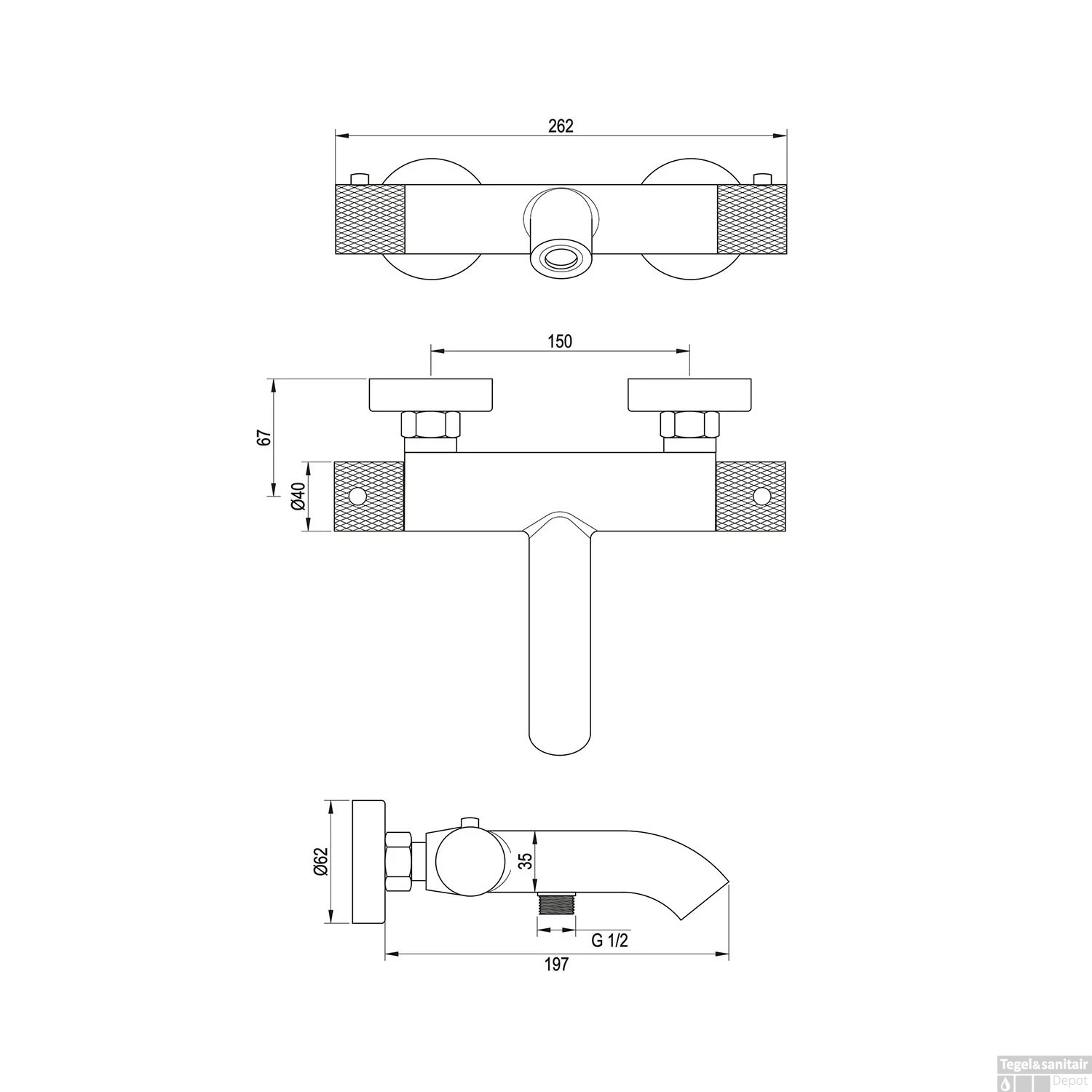 Opbouw Bad- En Douchekraan Brauer Copper Carving Thermostatisch Geborsteld Koper 5 Opbouw Bad- En Douchekraan Brauer Copper Carving Thermostatisch Geborsteld Koper - Afbeelding 3