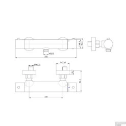 Opbouw Douchethermostaat Best Design Moya Zagaro Gunmetal -Badkamermeubels opbouw douchethermostaat best design moya zagaro gunmetal tech