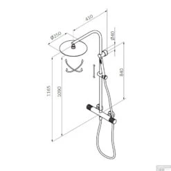 Opbouw Regendouche Set GRB Aura Mengkraan Ronde Douchekop Ø25 Cm Met Staaf Handdouche Chroom 5 Opbouw Regendouche Set GRB Aura Mengkraan Ronde Douchekop Ø25 Cm Met Staaf Handdouche Chroom -Badkamermeubels opbouw regendouche set grb aura mengkraan ronde douchekop 25 cm met staaf handdouche chroom tech