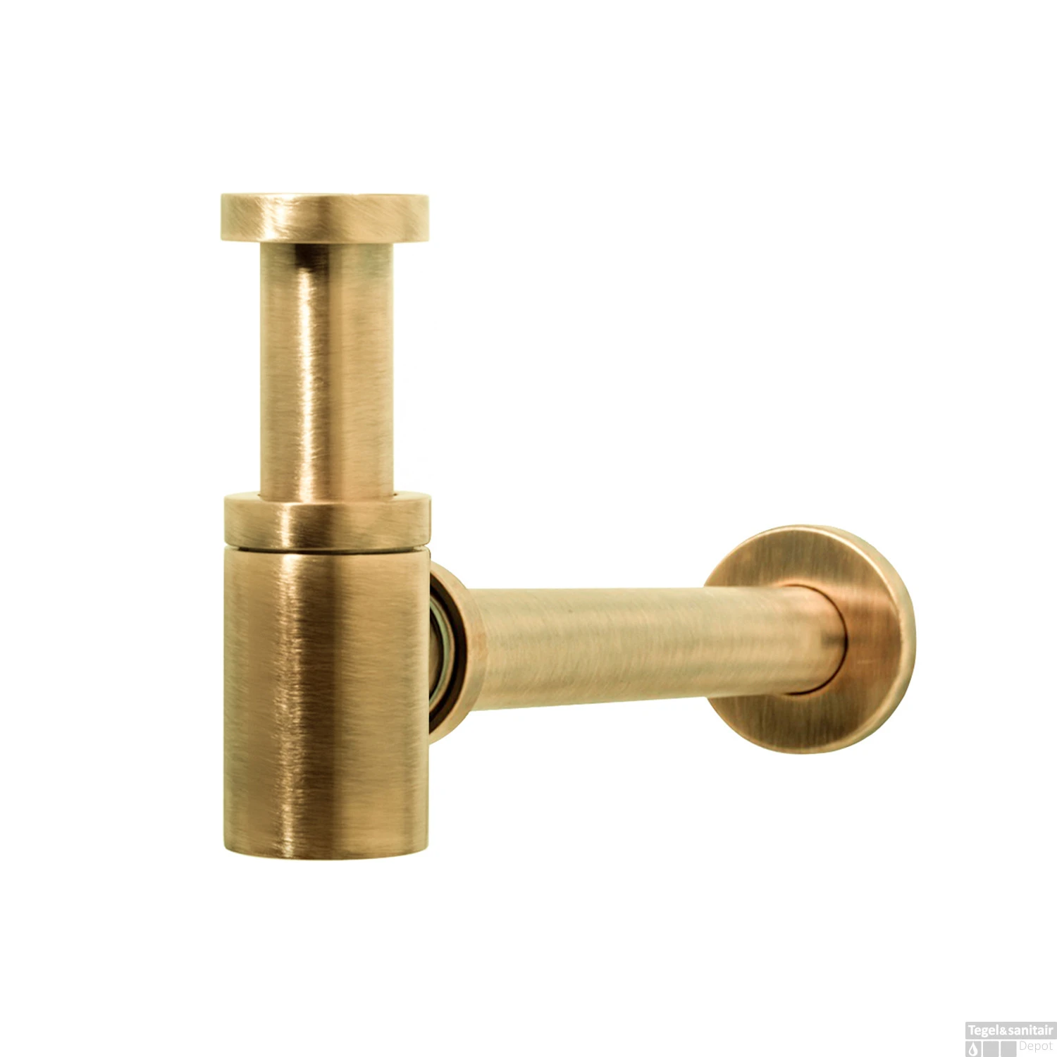 Fontein Sifon Hotbath Cobber Rond Geborsteld Messing