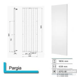 Handdoekradiator Pargia 1806 X 608 Mm Zwart