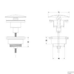 Plug BWS Salt Always Open Chroom -Badkamermeubels plug always open chroom tec