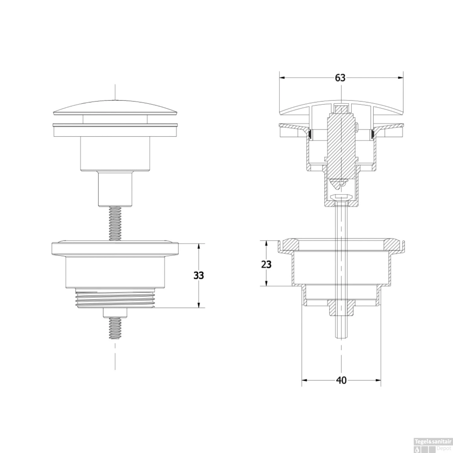 Plug BWS Salt Stop And Go Chroom 4 Plug BWS Salt Stop And Go Chroom - Afbeelding 2