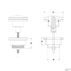 Plug BWS Salt Stop And Go Mat Zwart -Badkamermeubels plug stop and go zwart tec