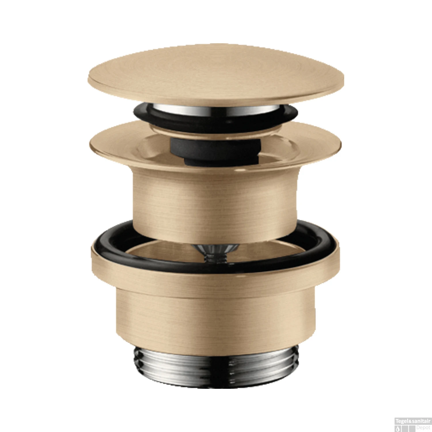 Push Open Afvoergarnituur DN32 HansGrohe Geborsteld Brons