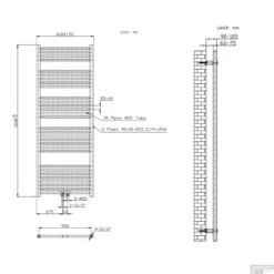 Radiator Boss & Wessing Saniro 60x160cm Middenaansluiting Wit -Badkamermeubels radiator boss wessing saniro 60x160cm middenaansluiting wit tec