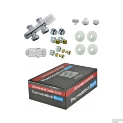 Radiator Onderblok Wiesbaden Recht Chroom (Voor Midden Aansluiting) -Badkamermeubels radiator onderblok wiesbaden recht chroom detail2