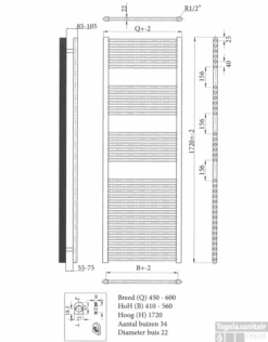 Radiator Sanicare Standaard Recht 920 Watt Inclusief Ophanging 45x172 Cm Mat Zwart 15 Radiator Sanicare Standaard Recht 920 Watt Inclusief Ophanging 45x172 Cm Mat Zwart -Badkamermeubels radiator sanicare standaard recht 920 watt inclusief ophanging 45x172 tech 4