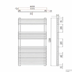 Radiator Sanicare Tube-On-Tube 880 Watt Inclusief Ophanging 60x120 Cm Wit 13 Radiator Sanicare Tube-On-Tube 880 Watt Inclusief Ophanging 60x120 Cm Wit -Badkamermeubels radiator sanicare tube on tube 880 watt inclusief ophanging 60x120 tech