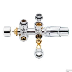 Radiatorkraan Onderblok Boss & Wessing Haaks Chroom