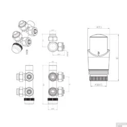 Radiatorkraan Onderblok Boss & Wessing Haaks Wit -Badkamermeubels radiatorkraan onderblok boss wessing remy haaks wit tech