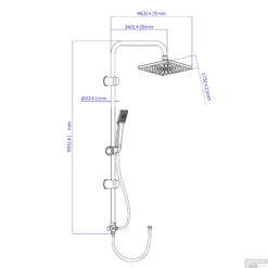 ACTIE Regendouche Eisl | Easy Energy | Stortdouche Met Handdouche | Chroom | Opbouw (Excl.kraan) -Badkamermeubels regendouche eisl easy energy dx12004