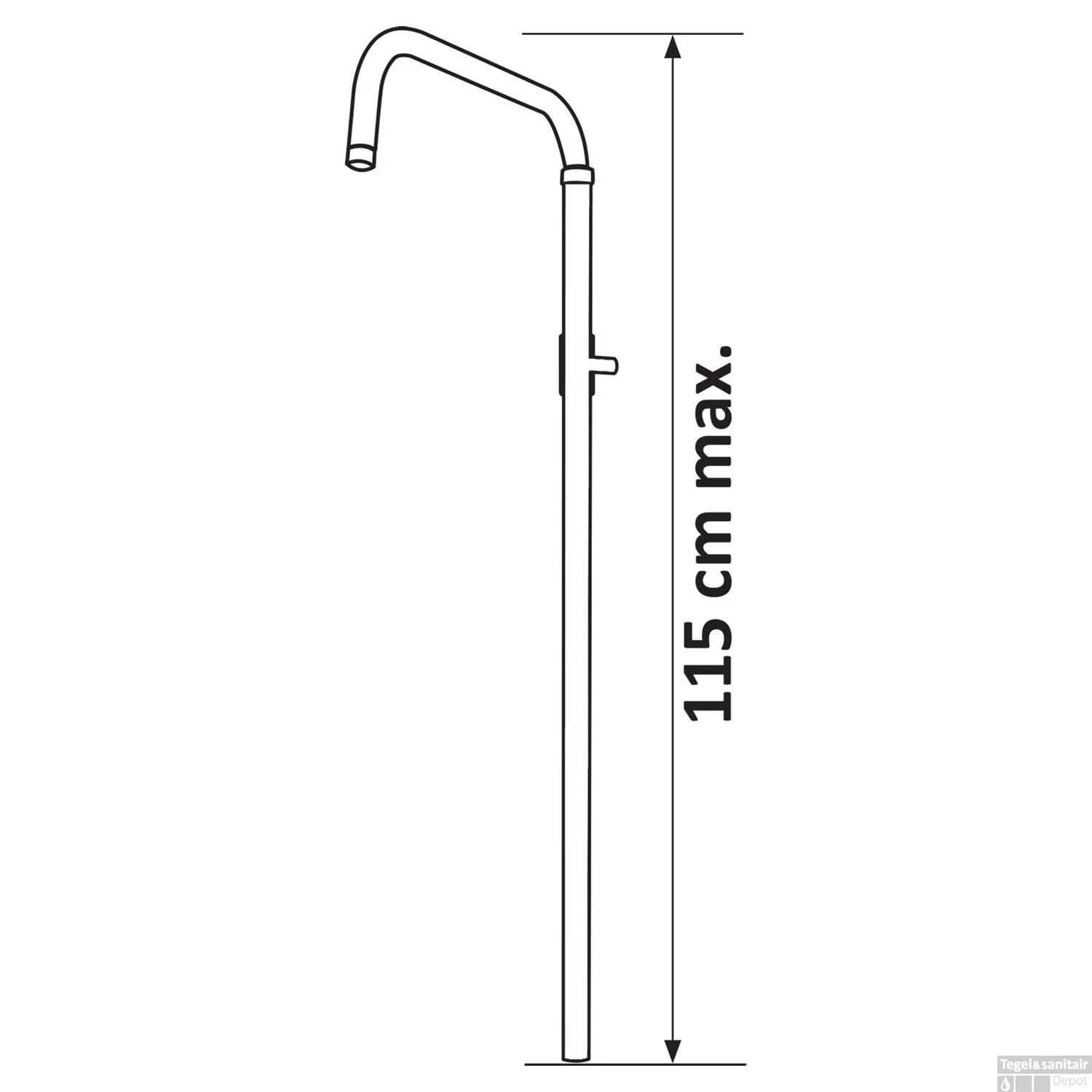 Differnz Regendouche | Thermoline Vierkant | 25x25cm Stortdouche Met Handdouche | Mat Zwart | Opbouw 9 Differnz Regendouche | Thermoline Vierkant | 25x25cm Stortdouche Met Handdouche | Mat Zwart | Opbouw - Afbeelding 7