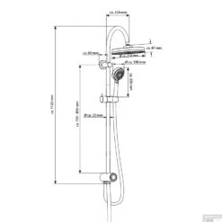 Regendouche Opbouwset Schutte Niagara Rain Chroom -Badkamermeubels regendouche opbouwset schutte niagara rain chroom tech