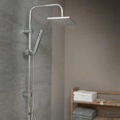 Regendouche Opbouwset Schütte Tokyo Stortdouche Chroom -Badkamermeubels regendouche opbouwset schutte tokyo 60090 detail