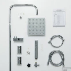 Regendouche Opbouwset Schütte Tokyo Stortdouche Chroom -Badkamermeubels regendouche opbouwset schutte tokyo 60090 detail4