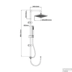 Regendouche Opbouwset Schütte Tokyo Stortdouche Chroom -Badkamermeubels regendouche opbouwset schutte tokyo 60090 tech