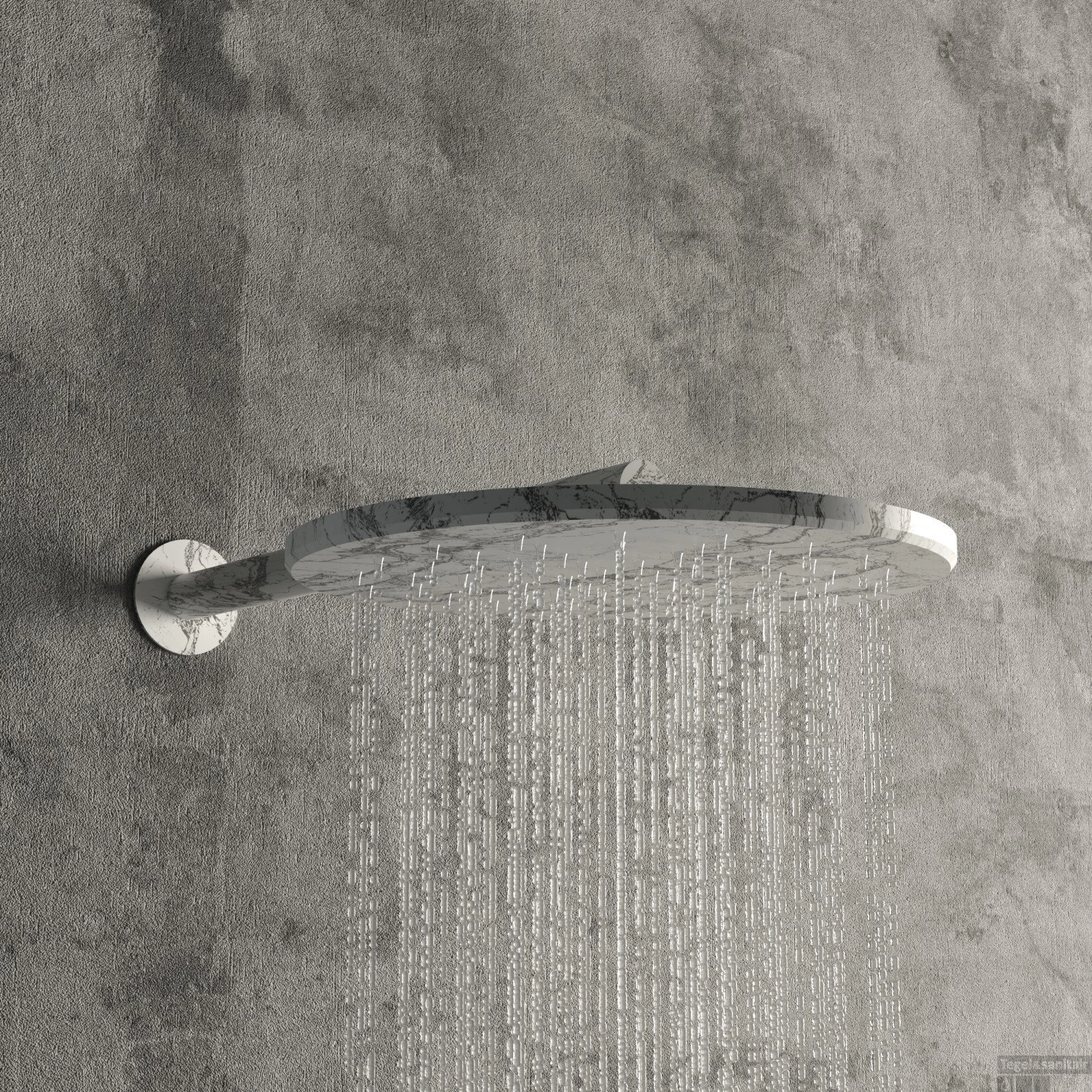 Regendouchekop Salenzi Marble 25cm White Marble OP=OP 3 Regendouchekop Salenzi Marble 25cm White Marble OP=OP