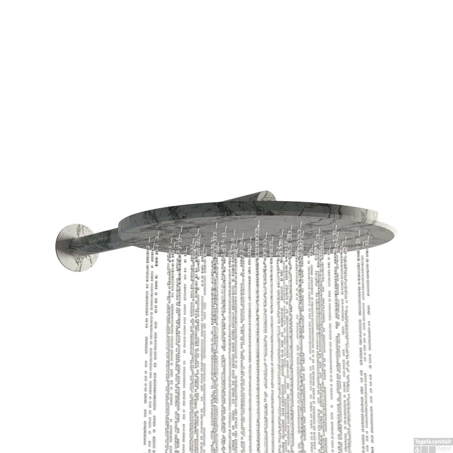 Regendouchekop Salenzi Marble 25cm White Marble OP=OP 5 Regendouchekop Salenzi Marble 25cm White Marble OP=OP - Afbeelding 3