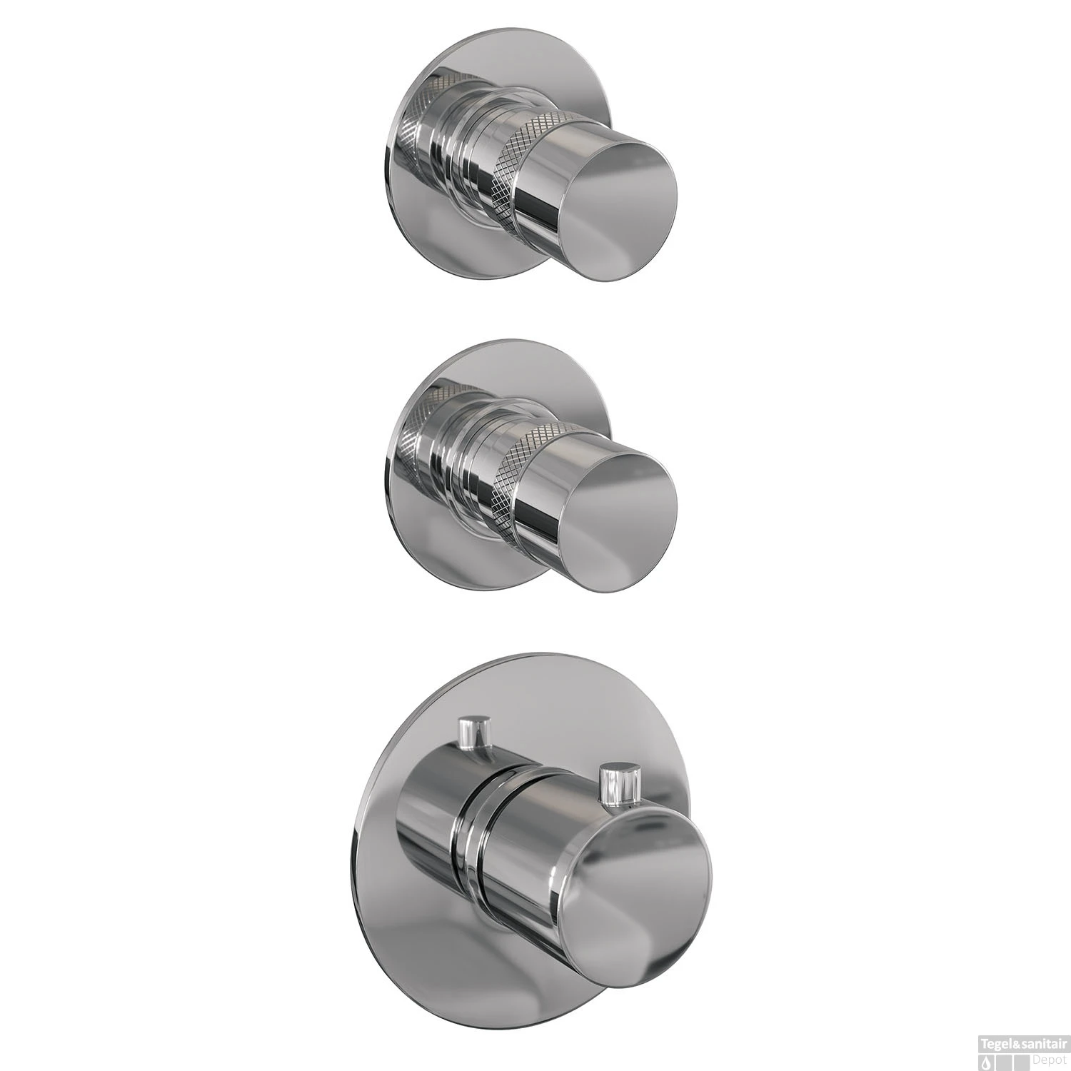 Regendoucheset Inbouw Brauer Chrome Edition Thermostatisch 30cm Met Gebogen Wandarm, Glijstang En Handdouche 3-Standen Chroom - Afbeelding 4