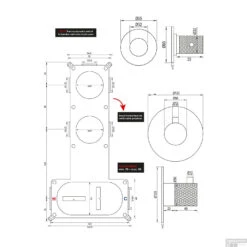 Regendoucheset Inbouw Brauer Gold Carving Thermostatisch 20cm Met Plafondarm, Glijstang En Handdouche 3-Standen Losse Stopkranen Geborsteld Goud -Badkamermeubels regendoucheset inbouw brauer gold carving thermostatisch 20cm met plafondarm tec2