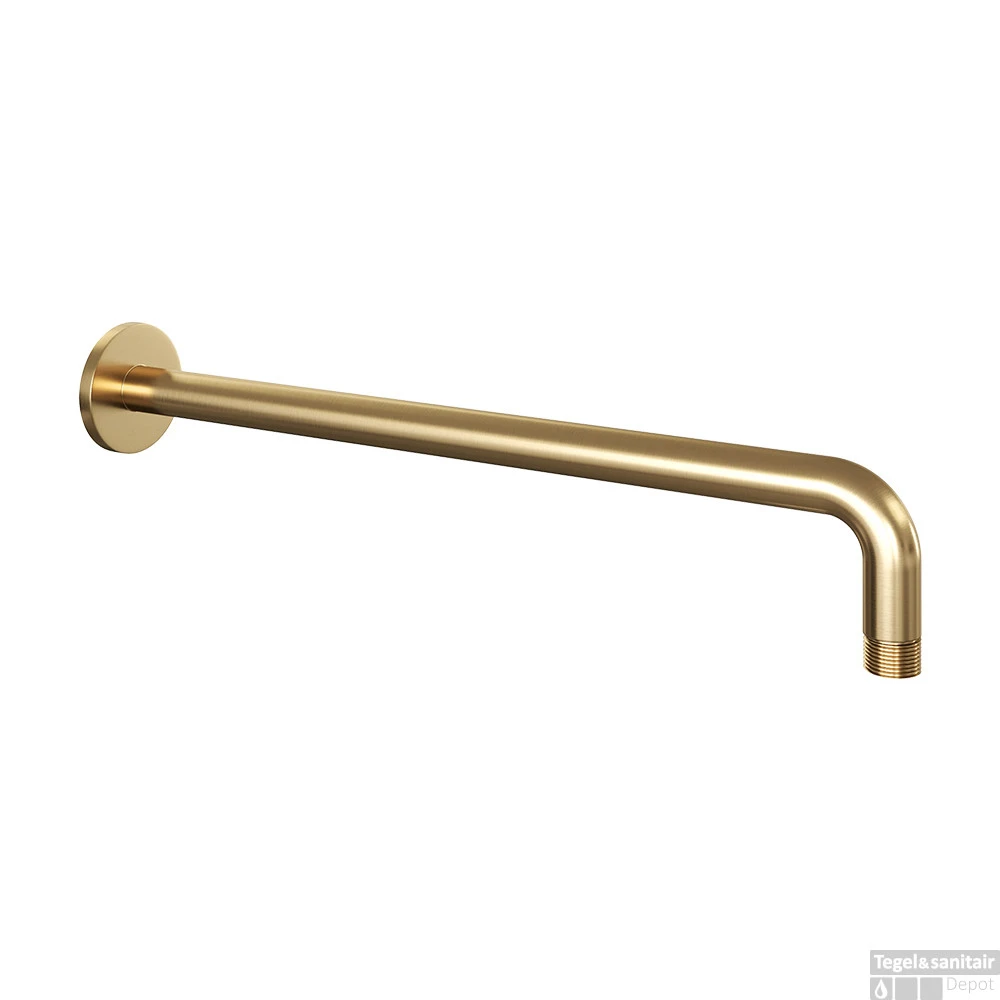 Regendoucheset Inbouw Brauer Gold Edition Thermostatisch 20cm Met Gebogen Wandarm En Handdouche Staaf Losse Stopkranen Geborsteld Goud - Afbeelding 5
