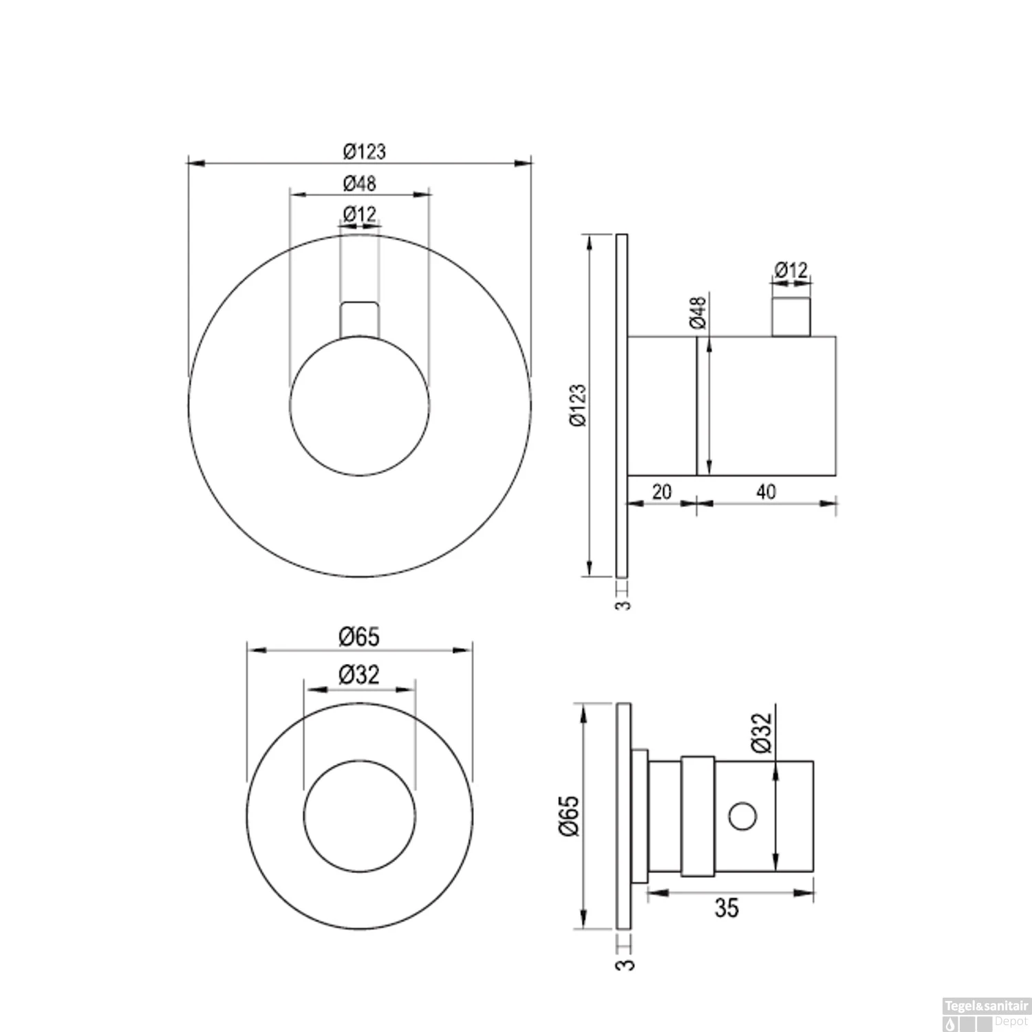 Regendoucheset Inbouw Brauer Gold Edition Thermostatisch 20cm Met Gebogen Wandarm En Handdouche Staaf Losse Stopkranen Geborsteld Goud - Afbeelding 10