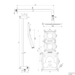 Regendoucheset Inbouw Brauer Gold Edition Thermostatisch 20cm Met Gebogen Wandarm, Glijstang En Handdouche 3-Standen Losse Stopkranen Geborsteld Goud -Badkamermeubels regendoucheset inbouw brauer gold edition thermostatisch 20cm wandarm handdouche goud tech