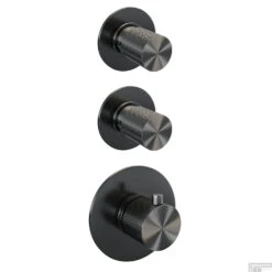 Regendoucheset Inbouw Brauer Gunmetal Carving Thermostatisch 20cm Met Wandarm, Glijstang En Handdouche 3-Standen Losse Stopkranen Geborsteld Gunmetal -Badkamermeubels regendoucheset inbouw brauer gunmetal carving thermostatisch 20cm met wandarm glijstang en handdouche 3 standen shop1