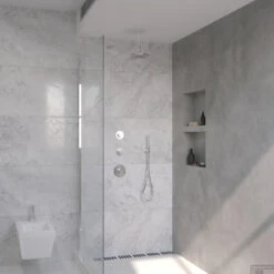 Regendoucheset Wiesbaden Dreams Met Inbouwdeel En Plafonduitloop Chroom -Badkamermeubels regendoucheset wiesbaden dreams met inbouwdeel en plafonduitloop chroom sfeer2 1