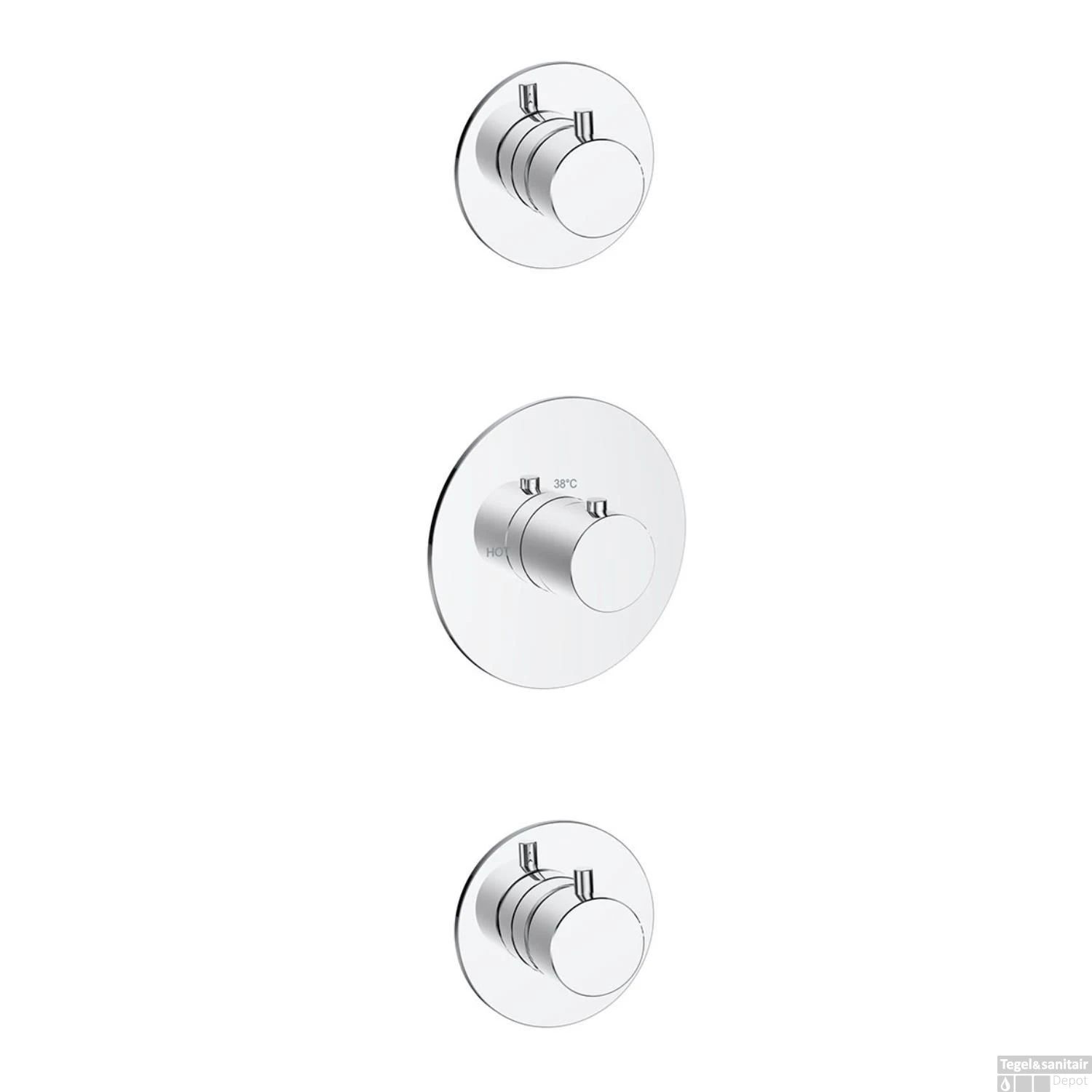 Regendoucheset Wiesbaden Dreams Met Inbouwdeel En Plafonduitloop Chroom - Afbeelding 5